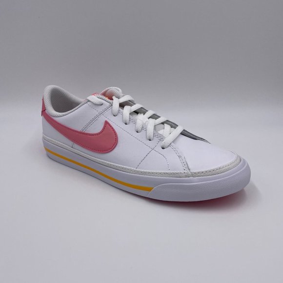 Nike Court Legacy White / Pink / Orange Womens Shoes - Picture 7 of 8